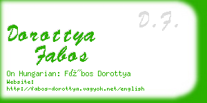 dorottya fabos business card